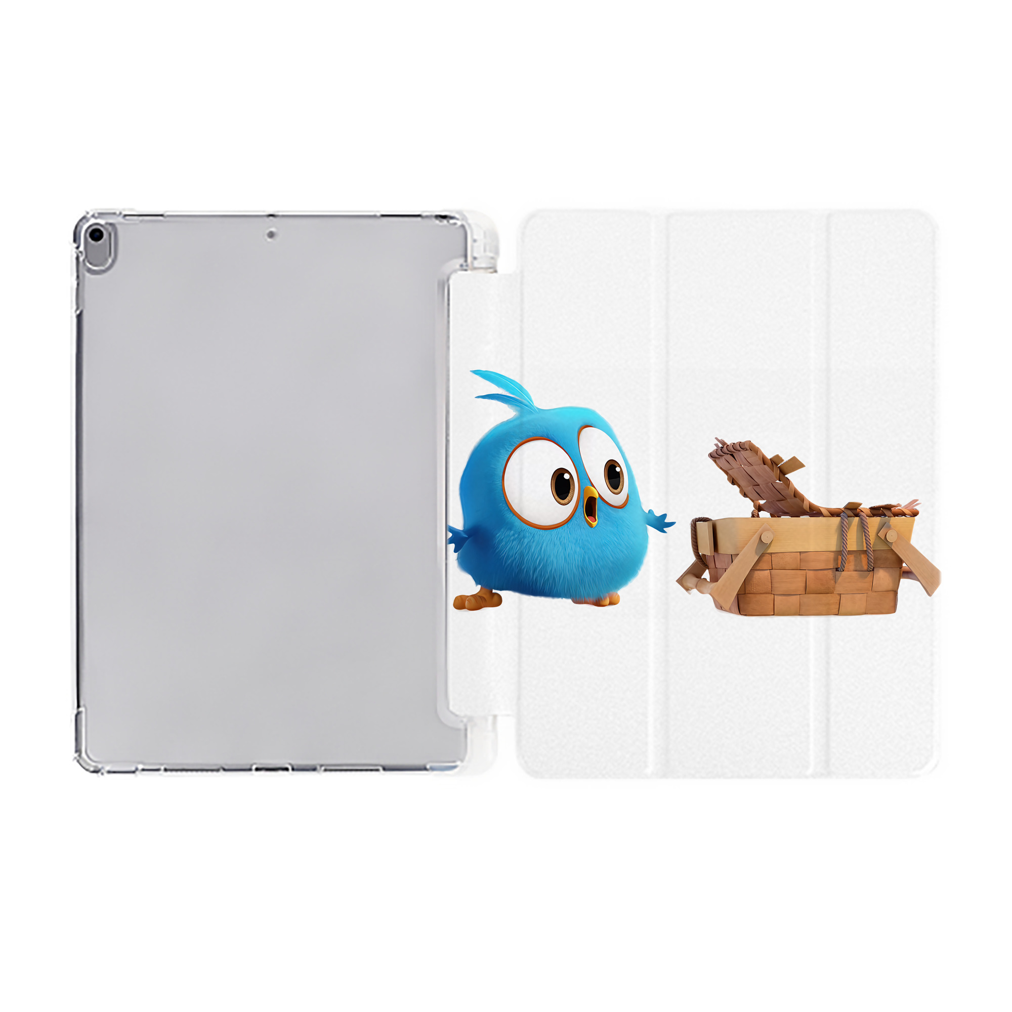 （画像用） Angry Birds アングリーバード IPad ケース ペン収納付き 三つ折りスタンド PUレザー×シリコン 対応機種9.5/10.5/10.9インチ
